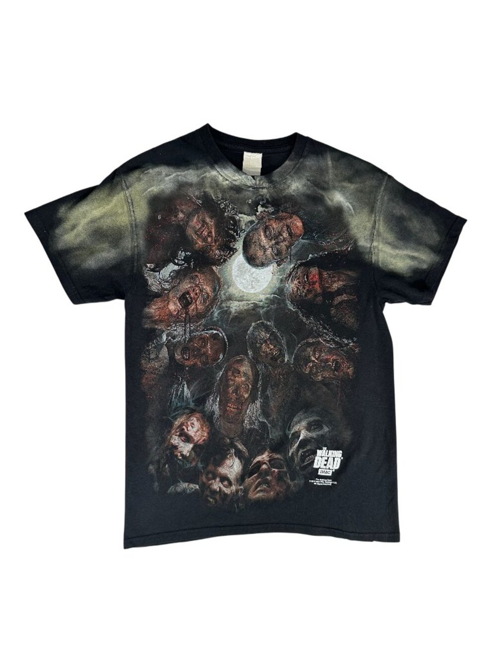 2015 AMC THE WALKING DEAD Graphic T Shirt Zombie Hoard Promotional Tee Mens LG